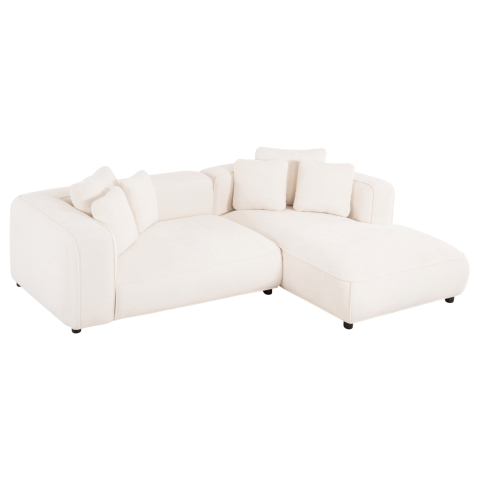 Interior - CORNER SOFA (RIGHT) 3-SEATER GRACE HM3280.02R WHITE FABRIC 252x105-160x70-90Hcm.