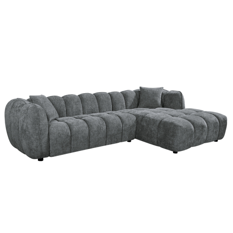 Interior - CORNER SOFA (RIGHT) LYKKE HM3326.01R GREY FABRIC 280x89-165(chaise)x70Hcm.