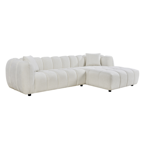 Interior - CORNER SOFA (RIGHT) LYKKE HM3326.02R ECRU FABRIC 280x89-165(chaise)x70Hcm.