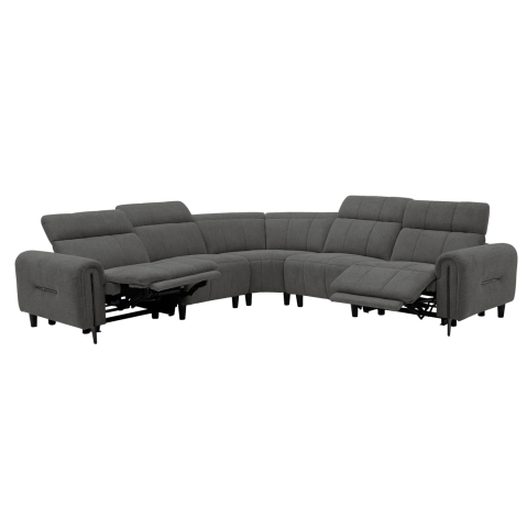 Interior - CORNER SOFA WITH 2 RECLINE SEATS ORACLE HM3290.01 GREY FABRIC 260x260x90(seat depth)x94Hcm.