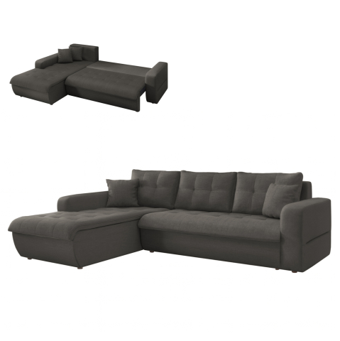 Interior - CORNER SOFABED LEFT KANSO HM3338.01L GREY FABRIC 244x188x80Hcm.