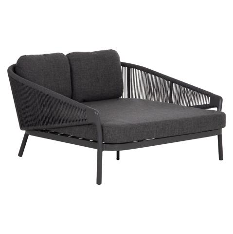 Canapele de zi - DAYBED SERIES XANTION HM6474.01 DARK GREY ALUMINUM-ROPE-OLEFIN FABRIC 157x147x88Hcm.