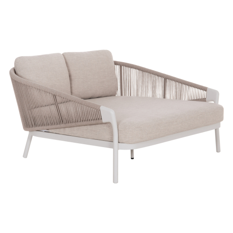 Canapele de zi - DAYBED SERIES XANTION HM6474.02 WHITE ALUMINUM-ROPE-OLEFIN FABRIC 157x147x88Hcm.