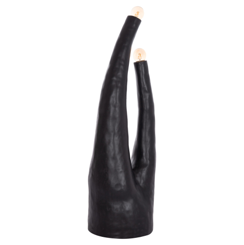Iluminat - DECORATIVE FLOOR LAMP TUSKEN HM4702.01 FIBER CEMENT-BLACK 50x43x145Hcm.
