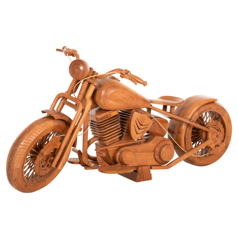 Decoratiuni - DECORATIVE FLOOR MOTORBIKE CYCLE HM4389 TEAK WOOD 220x88x102Hcm.