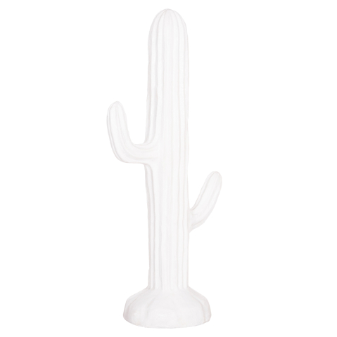 Decoratiuni - DECORATIVE FLOOR STANDING CACTUS HM4386.02L PLASTER IN WHITE 63x37x150Hcm.