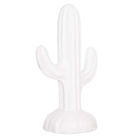 Decoratiuni - DECORATIVE FLOOR STANDING CACTUS HM4386.02S PLASTER IN WHITE 42x30x74Hcm.