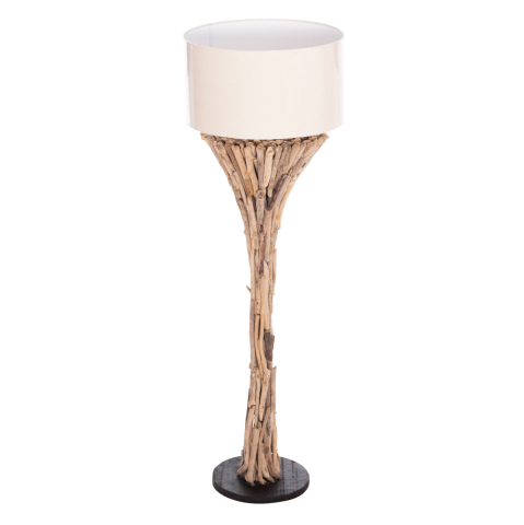 Iluminat - DECORATIVE FLOOR STANDING LAMP ALTAR HM4433 DRIFTWOOD--WHITE PVC CAP Φ45x142Hcm.
