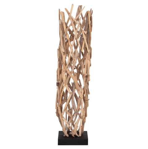 Iluminat - DECORATIVE FLOOR STANDING LAMP VEKNA HM4877 DRIFTWOOD IN NATURAL 30x30x140Hcm.