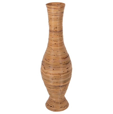 Decoratiuni de podea - DECORATIVE FLOOR VASE HM7852 RATTAN IN NATURAL COLOR Φ30x100Hcm.
