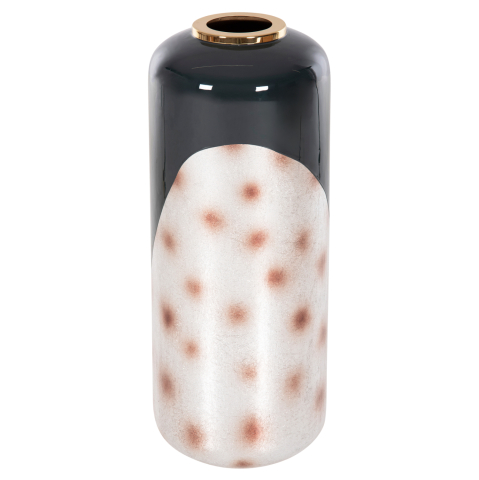 Vaze de podea - DECORATIVE FLOOR VASE RAKSASA HM4231.05 METAL IN ANTHRACITE BLUE-SILVER Φ30x80Hcm.