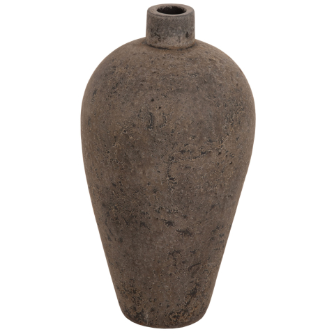 Decoratiuni de podea - DECORATIVE FLOOR VASE ZATI HM7929 TERRACOTTA IN GREY COLORING Φ32x60Hcm.
