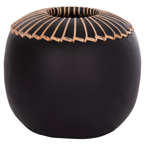 Vaze de podea - DECORATIVE TABLE VASE LENNOX HM4675.01L TERRACOTA IN BLACK--Φ22x20Hcm.