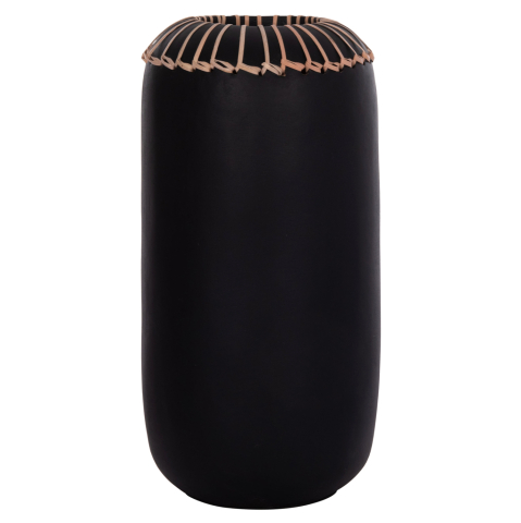 Vaze de podea - DECORATIVE TABLE VASE LENNOX HM4675.01S TERRACOTA IN BLACK--Φ18x33Hcm.