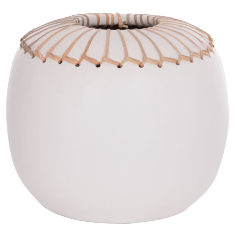 Vaze de podea - DECORATIVE TABLE VASE LENNOX HM4675.02L TERRACOTA IN WHITE--Φ22x20Hcm.