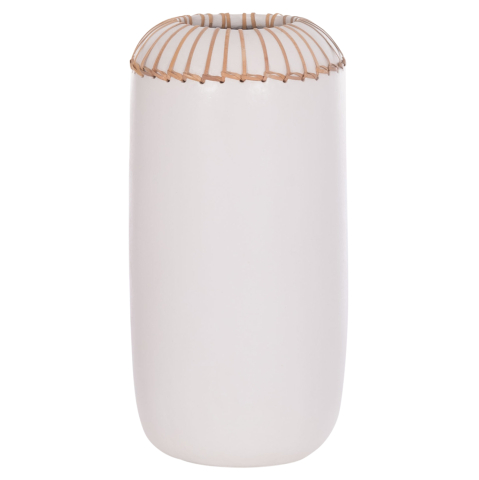 Vaze de podea - DECORATIVE TABLE VASE LENNOX HM4675.02S TERRACOTA IN WHITE--Φ18x33Hcm.