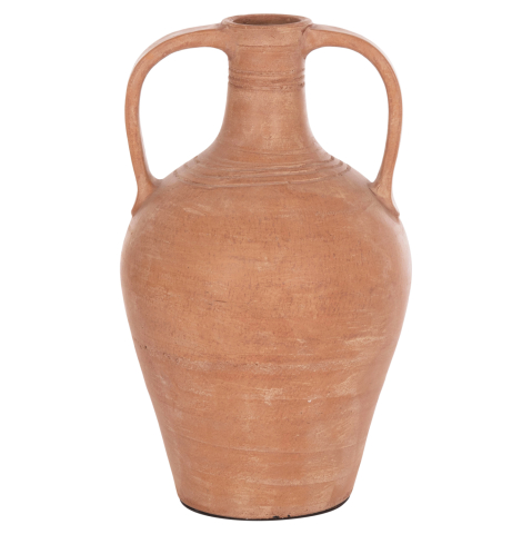 Decoratiuni - DECORATIVE VASE (AMPHORA) FEAX HM4676.08L TERRACOTA IN NATURAL--35x35x58Hcm.