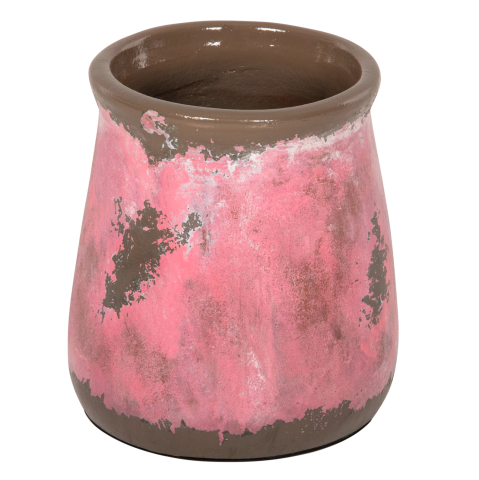 Decoratiuni - DECORATIVE VASE HM4381 TERRACOTTA IN PINK COLORING Φ18Χ20Hcm.