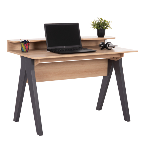 Birouri - DESK KRONEL HM18293 MELAMINE IN SONAMA-GREY 120x59x84.5Hcm.