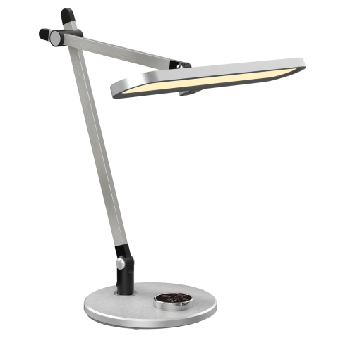 Lampi de birou - DESK LAMP LED BLAIN PRO HM4446.08 ABS BASE AND ALUMINUM ARMS IN SILVER 57,5x53Hcm.