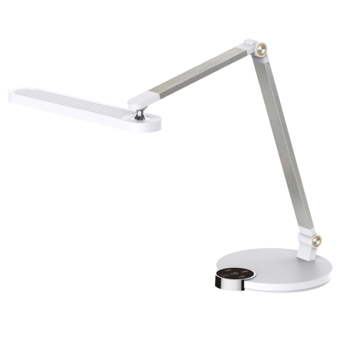 Lampi de birou - DESK LAMP LED BLAIN PRO HM4454.01 ABS BASE IN WHITE-GREY ALUMINUM ARMS 51,8x40Hcm.