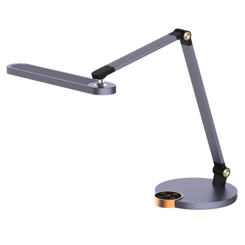 Lampi de birou - DESK LAMP LED BLAIN PRO HM4454.07 ABS BASE and ALUMINUM ARMS IN GREY 51,8x40Hcm.