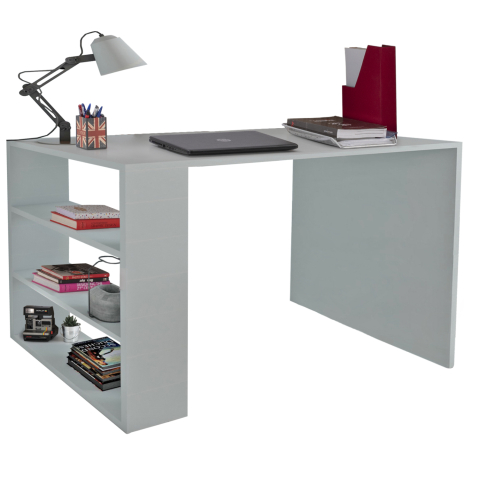 Birouri - Desk office melamine in white color HM8884.01 90x50x70 cm.