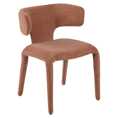Interior - DINING ARMCHAIR BIEN HM18361.03 TERRACOTTA LINEN FABRIC 49.5x55.5x76Hcm.