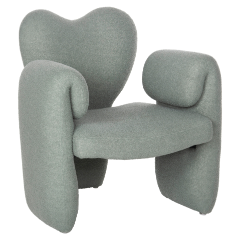 Fotolii - DINING ARMCHAIR HARTT HM9777.07 PISTACHIO GREEN TEDDY FABRIC 84x74x87Hcm.