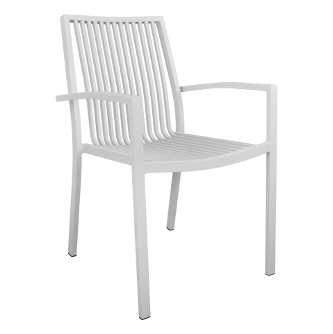 Scaune - Fotolii - DINING CHAIR BRONCA HM5130.01 WHITE ALUMINUM 54,2x59x83,5Hcm.