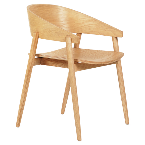 Interior - DINING CHAIR CANOP HM9950.01 ASHWOOD IN LIGHT OAK COLOR 56,5x61x74Hcm.