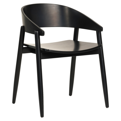 Interior - DINING CHAIR CANOP HM9950.02 ASHWOOD IN BLACK COLOR 56,5x61x74Hcm.