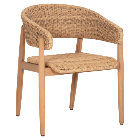 Exterior - DINING CHAIR CORT HM6447 ACACIA WOOD and ROPE IN NATURAL COLORS 62x54x74Hcm.