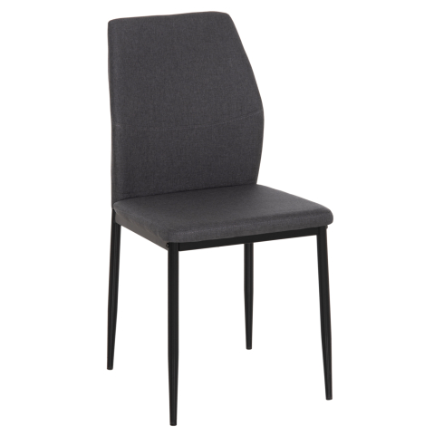 Interior - DINING CHAIR DIAZ HM18346.01 GREY FABRIC-METAL LEGS IN BLACK 41,5x52x87Hcm.