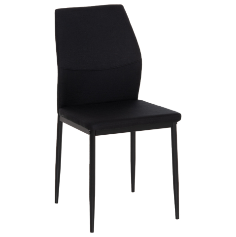 Interior - DINING CHAIR DIAZ HM18346.02 BLACK FABRIC and METAL LEGS 43x52x87Hcm.