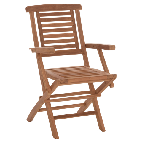 Exterior - DINING CHAIR FOLDABLE CRANDER HM6377 TEAK WOOD 53x63x90Hcm.