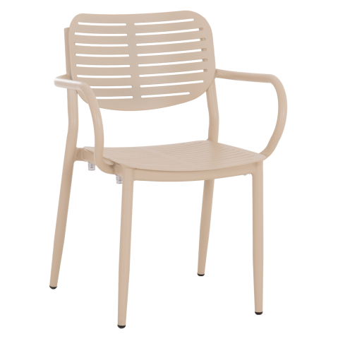 Exterior - DINING CHAIR HILLIARD HM6644.04 ALUMINUM IN CHAMPAGNE COLOR 58x52x78Hcm.