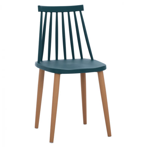 Interior - Dining Chair HM8052.05 Vanessa Blue with metallic legs 43x41x82,5 cm.