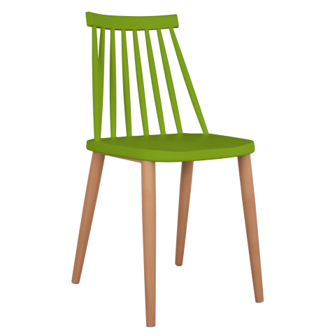 Fotolii - Dining chair HM8052.08 Vanessa green with metallic legs 42,5x47x81,5cm