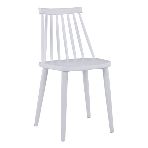 Interior - Dining chair HM8052.11 Vanessa White with metallic white legs 43x46,5x82 cm.