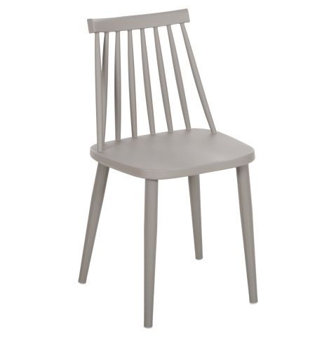Interior - Dining Chair HM8052.22 Vanessa GREY with metallic GREY legs 42.5x44x81H cm.