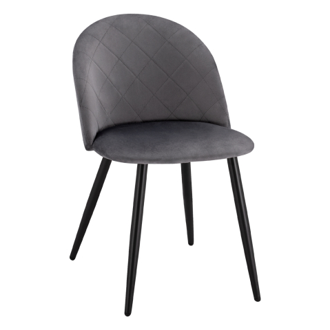 Interior - Dining Chair HM8731.11 with metallic legs and Grey velvet