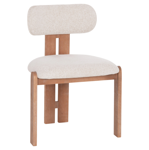 Interior - DINING CHAIR KARVO HM18252.01 FABRIC IN BEIGE--BEECH WOOD 57x50x79Hcm.