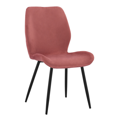 Interior - Dining Chair Klay in rotten apple velvet and black metallic frame HM8730.02 49X62,5X87 cm