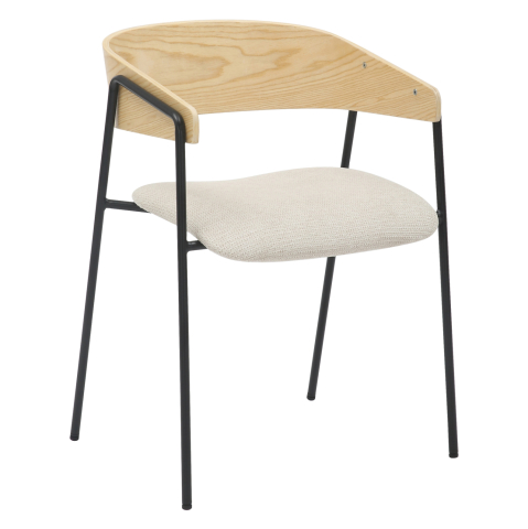Interior - DINING CHAIR KORIN HM9975.01 METAL-BEIGE FABRIC-PLYWOOD 54x51x72,5Hcm.