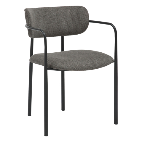 Interior - DINING CHAIR KRITTER HM9994.02 BLACK METAL-DARK GREY FABRIC 58x53x76Hcm.