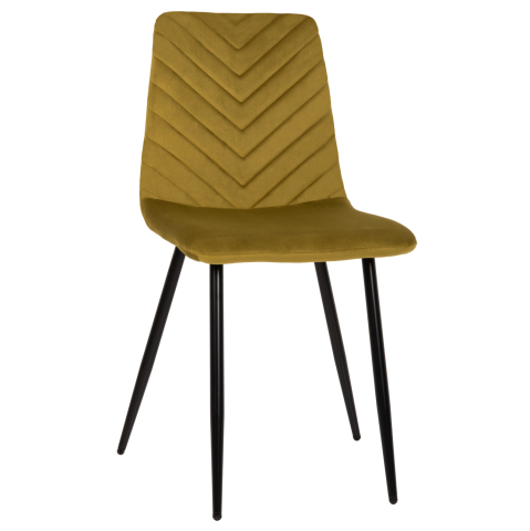 Interior - DINING CHAIR LATRELL HM8587.07 OLIVE GREEN VELVET and BLACK METAL LEGS 43x54x88Hcm.
