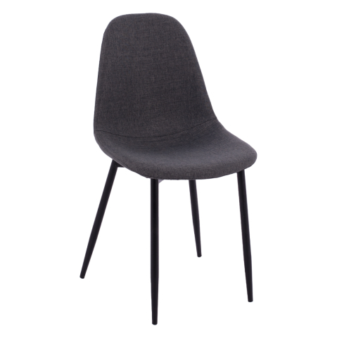 Fotolii - Dining chair Leonardo HM00100.16 with metallic legs and dark grey fabric 43,5x59x84 cm.