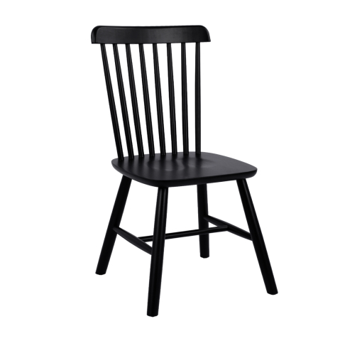 Interior - DINING CHAIR LUCIEN HM8645.02 BEECH WOOD IN BLACK MATTE COLOR 48x54x86H cm