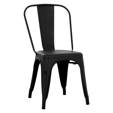 Interior - DINING CHAIR MELITA-PRO HM8641.42 METAL IN MATTE BLACK 44x47x84.5Hcm.